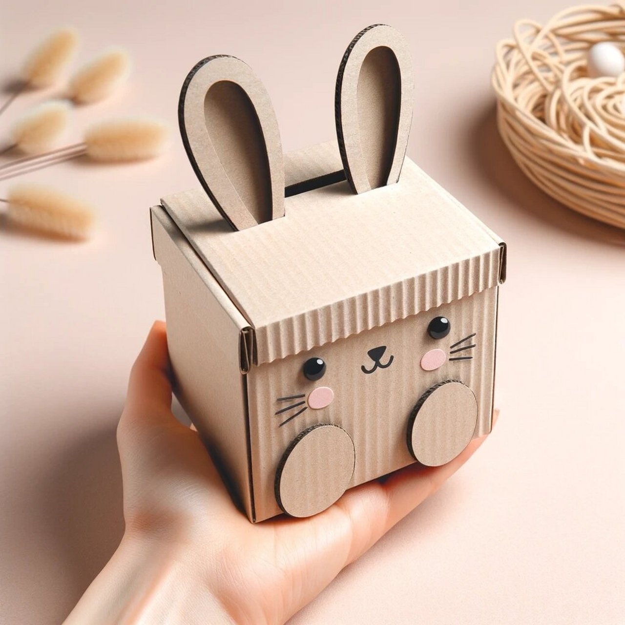 纸板萌宠|可爱瓦楞纸动物  图片仅供参考,没有教程