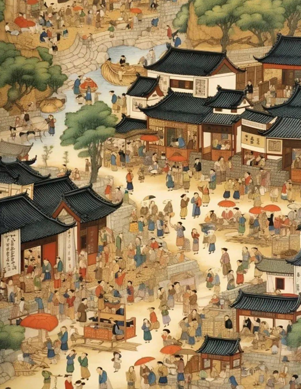 给友友们分享一波清明上河图的高清图片  #清明上河图# #清明上河图细