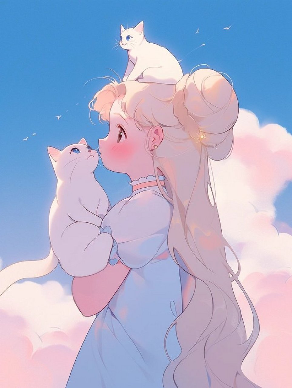 唯美侧影美少女战士头像