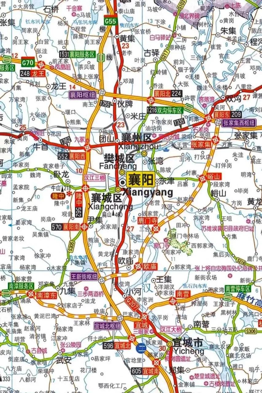 襄阳城市交通图