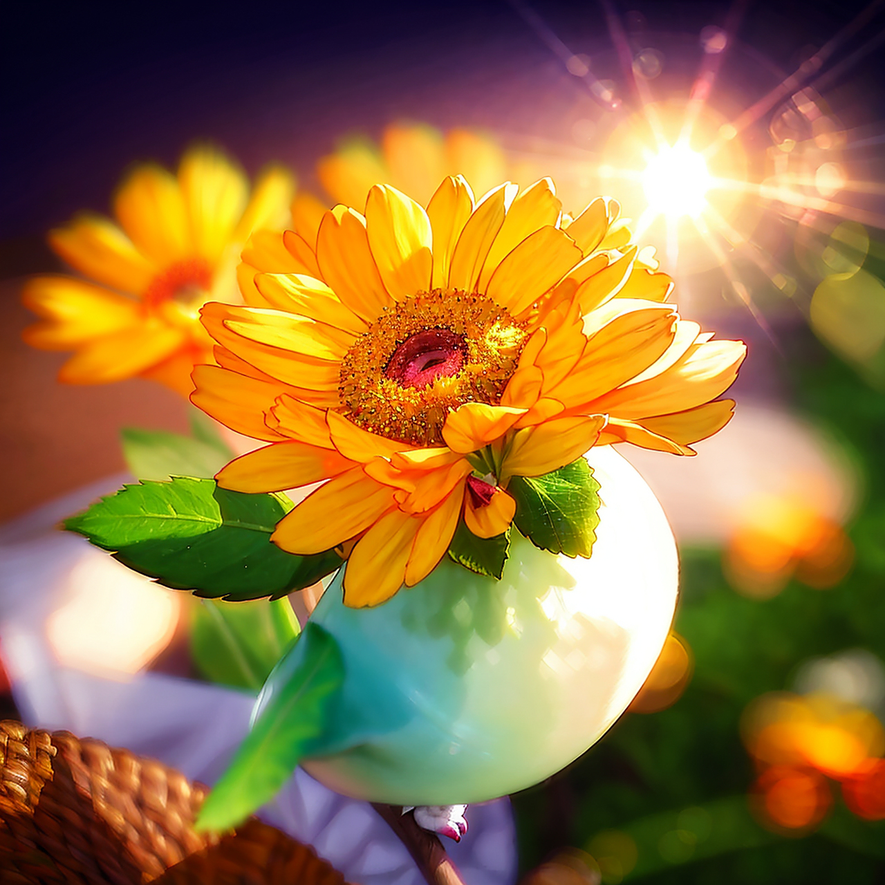 花儿绽放得格外鲜艳,花瓣层层叠叠,散发着迷人的芬芳.