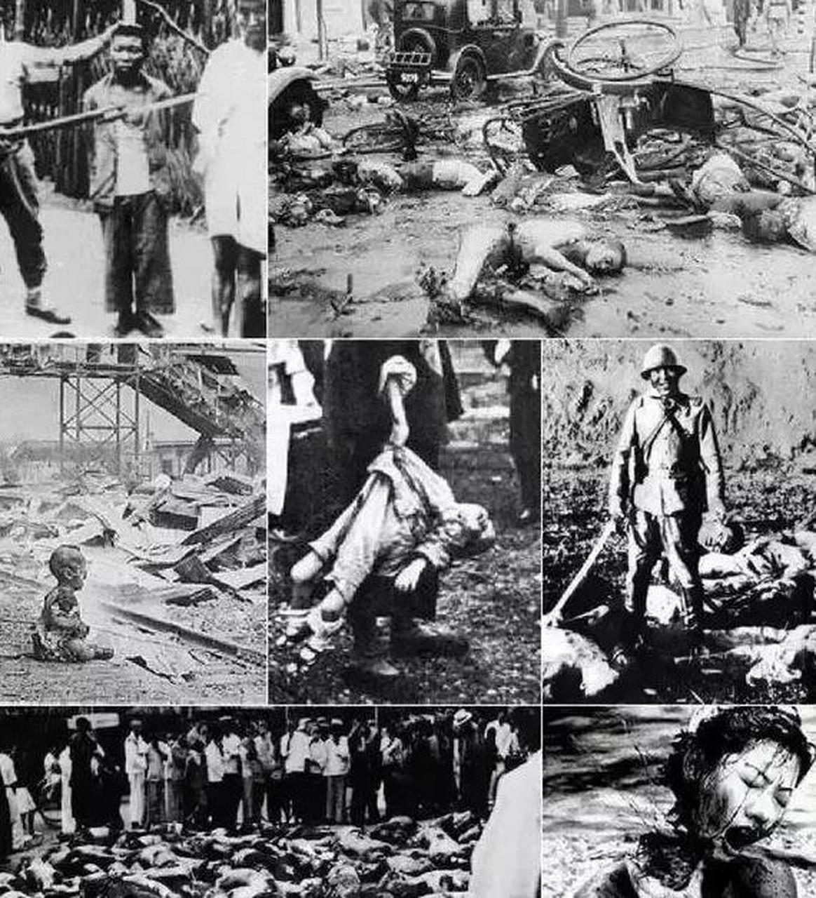 1937年,日本鬼子畜牲不如,在南京烧杀抢掠,老人小孩怀孕的妇女都不