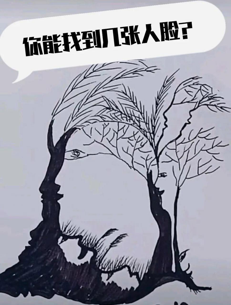 考眼力:你能看到几张人脸,测你为人处世中是一个聪明人吗?