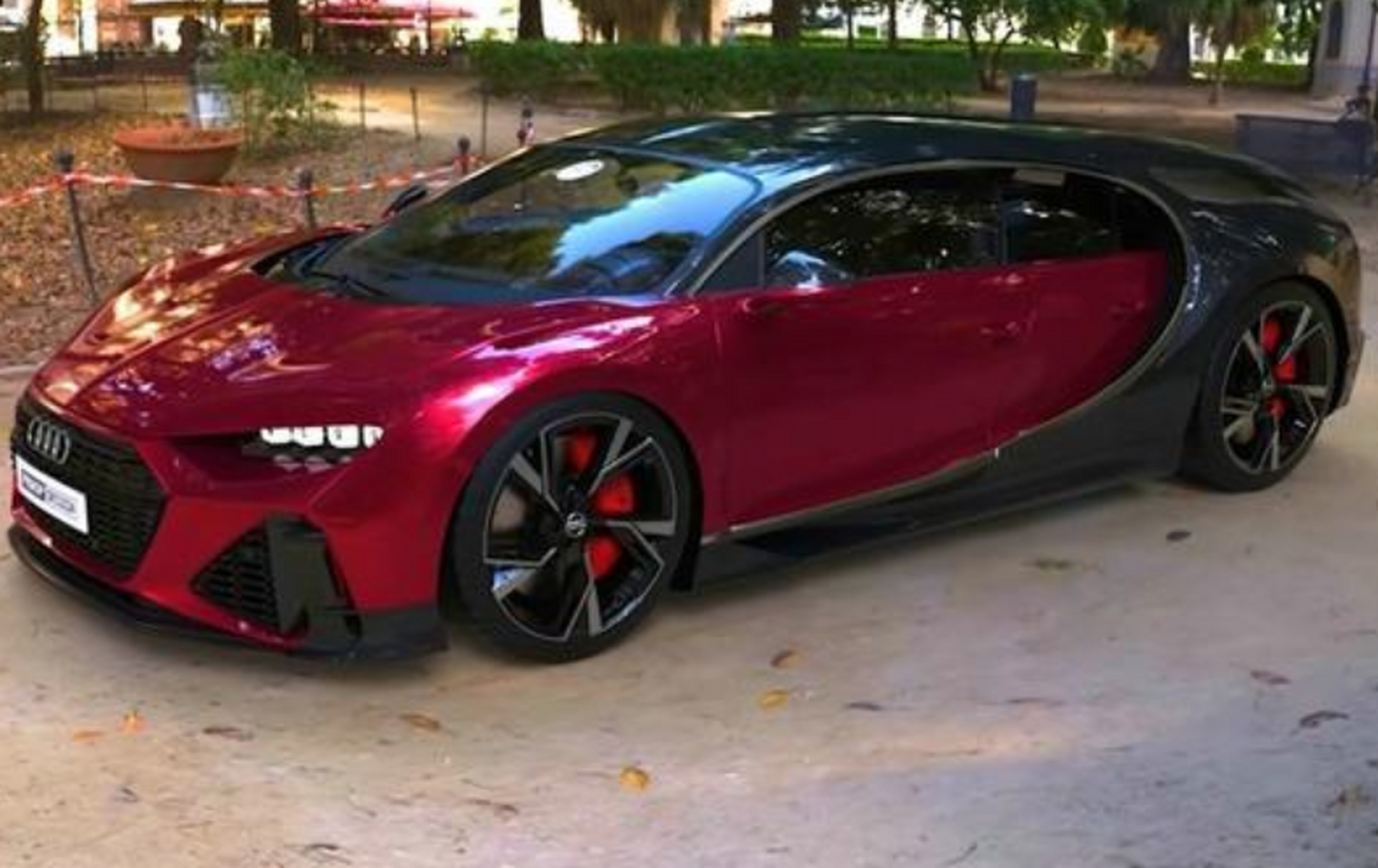 外国网友11万买奥迪性能车,之后变身chiron,回头率不输真车
