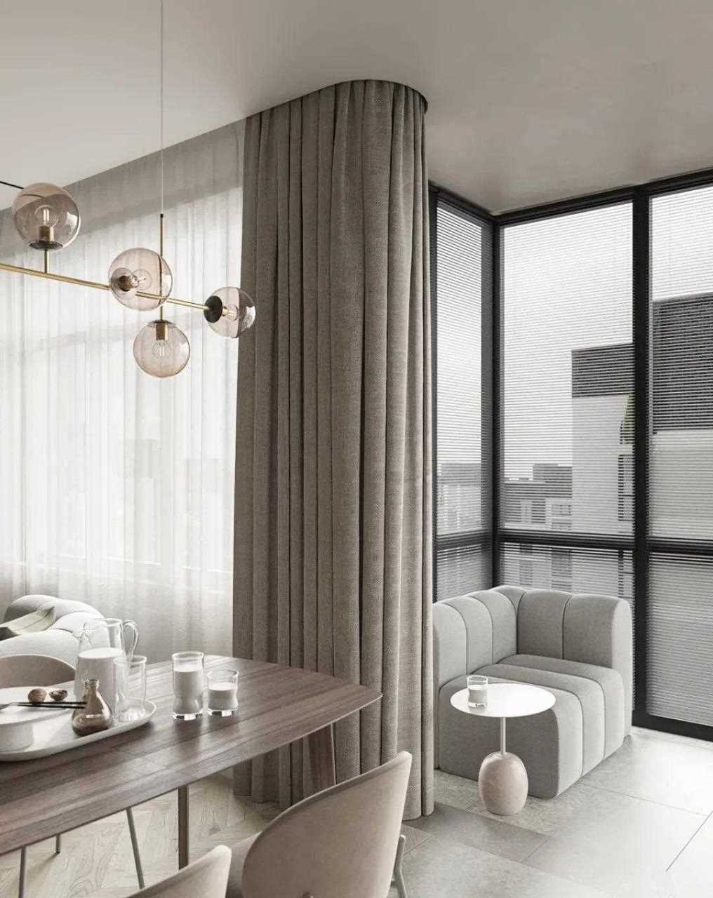 选择木原素作为空间当中的点缀,让整个空间变得十分温馨和自然,厨房当