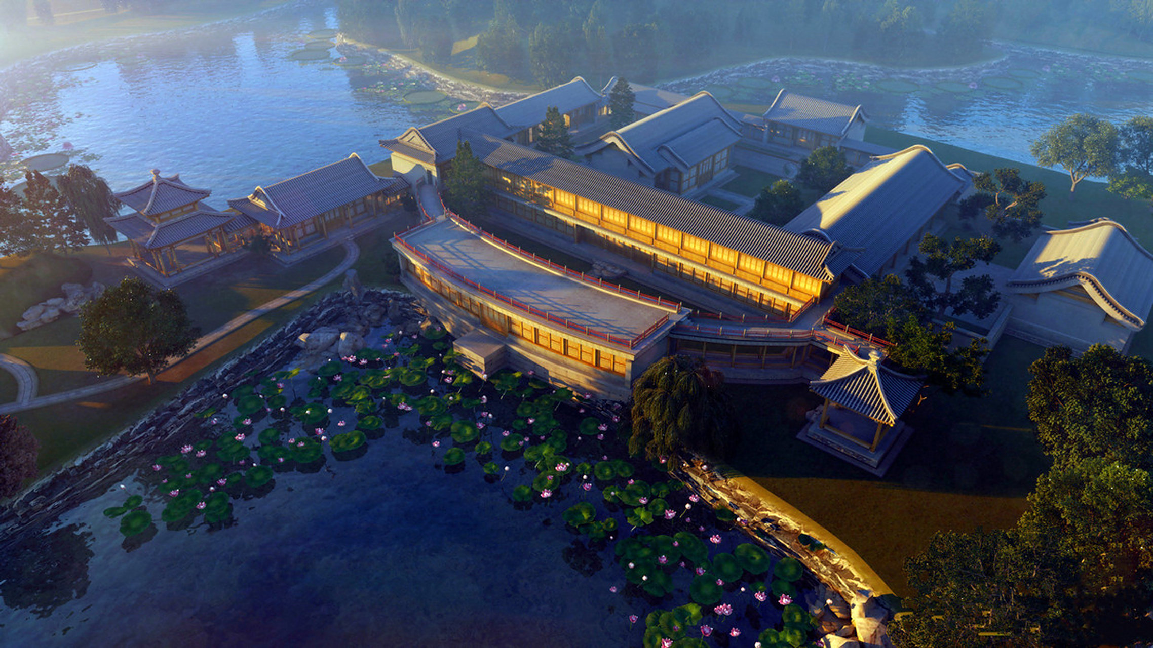 圆明园3d全景复原图:十分壮观,太美了.