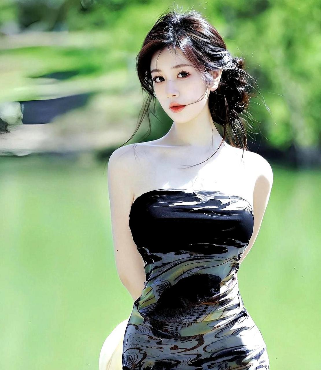 美女回头一笑百媚生,穿得漂亮怎么可能不好看.