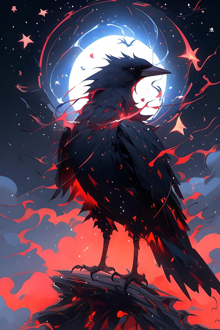 a绘51鸟,#帅##图片##动漫头像和壁纸##二次元##乌鸦