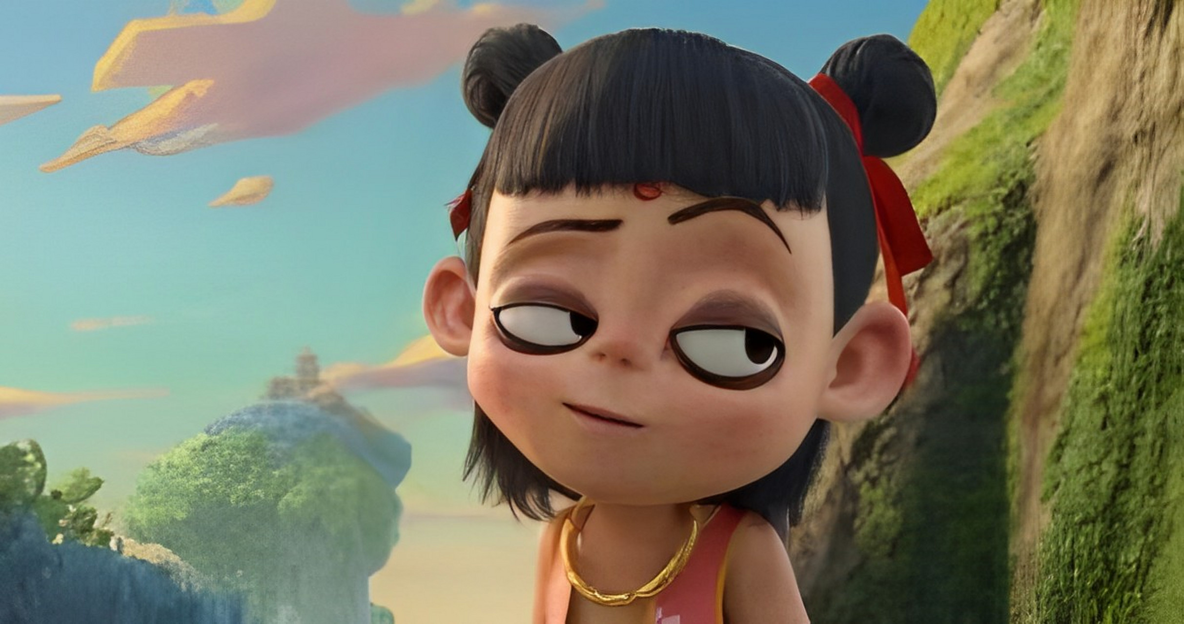 哪吒生来就有惊人的力量和非凡的勇气.