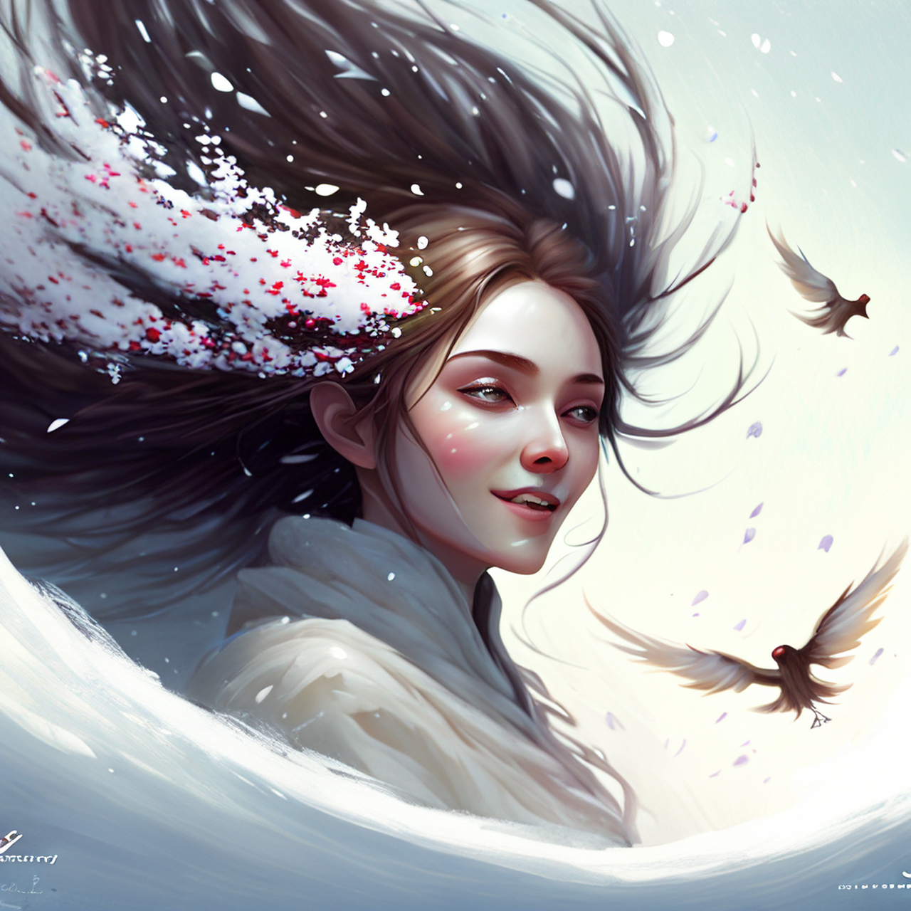 波头蛰飞雪,幸矣不灵敏刻.安谧,朦胧,中国风#百度ai绘图黑科技