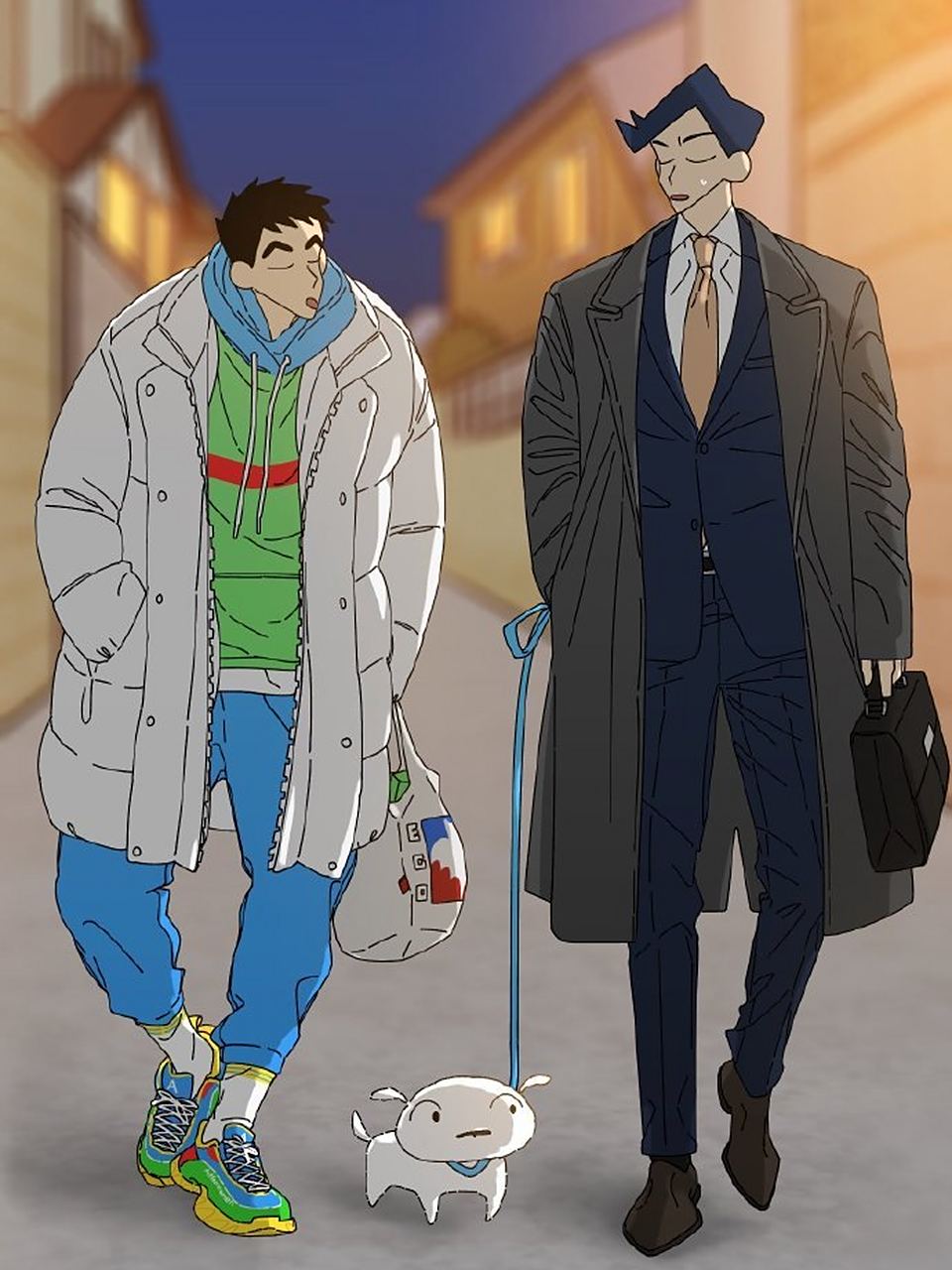 蜡笔小新:长大后的新之助和风间.