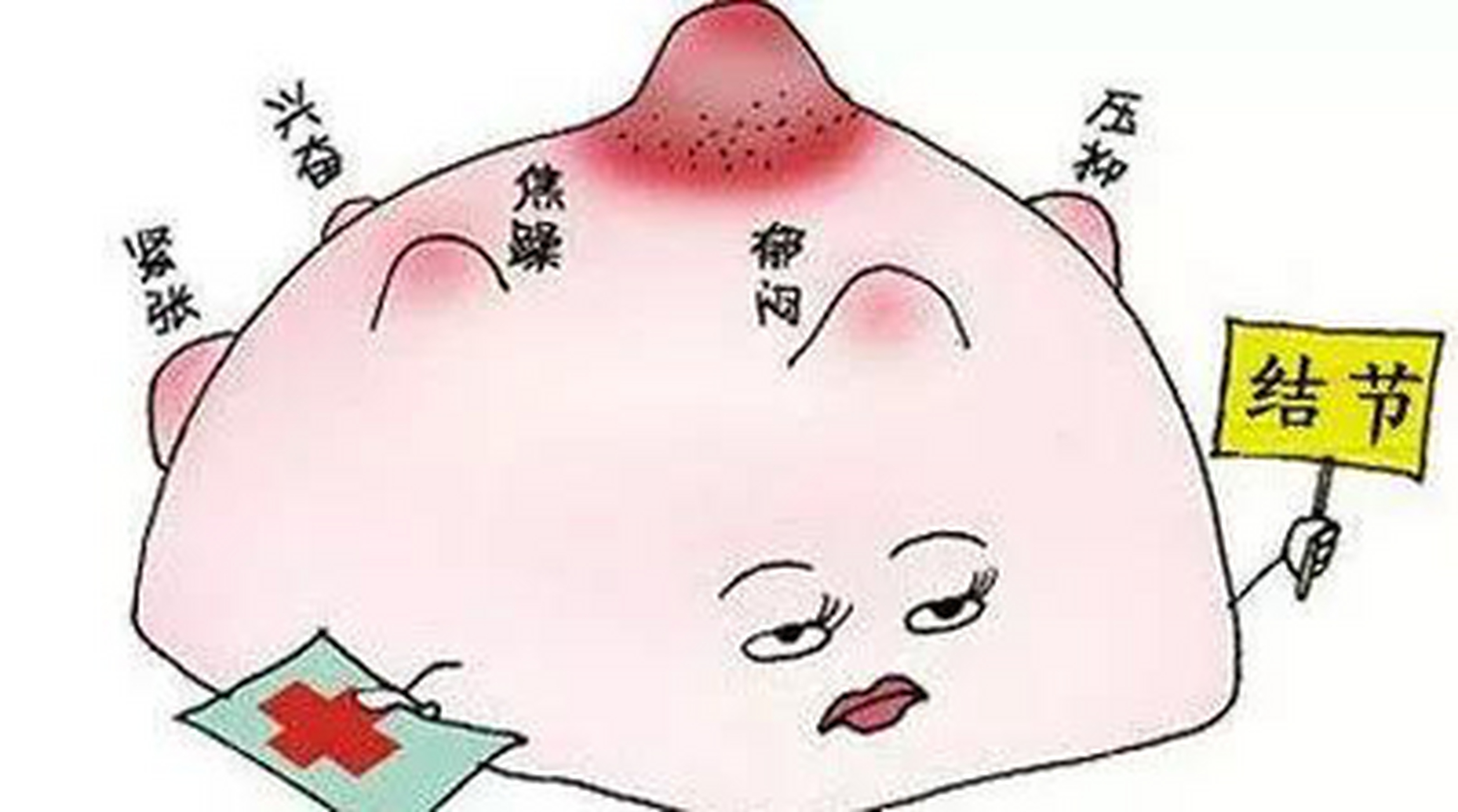1.乳腺增生:颗粒,条索,结块状.  2.