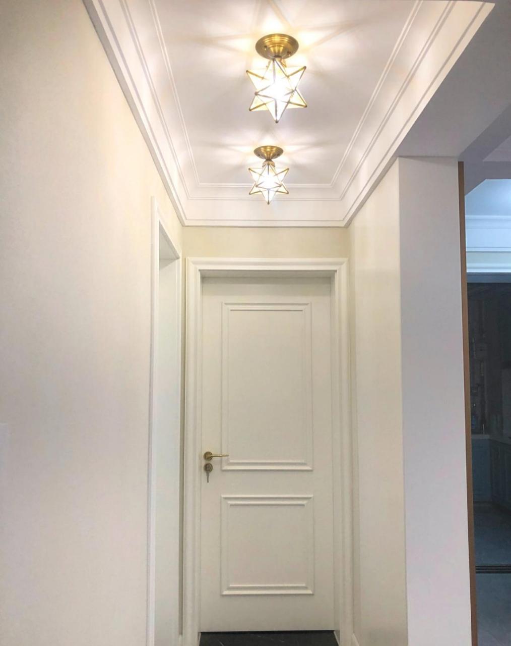 吊顶我做的是双层石膏板(就是现在比较就行的双眼皮吊顶) ˉ 石膏线