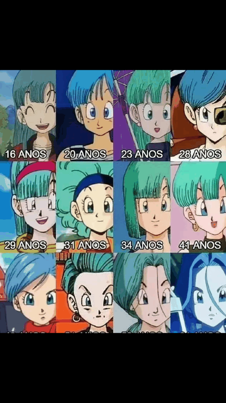 gif创作人# 看看布玛16-61岁的容貌变化,再看看海贼王中多数女角色