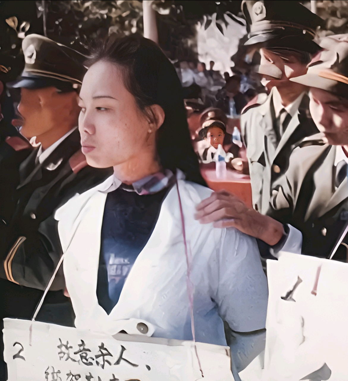 1995年,荣丰波才21岁,她被五花大绑,准备去执行死刑!