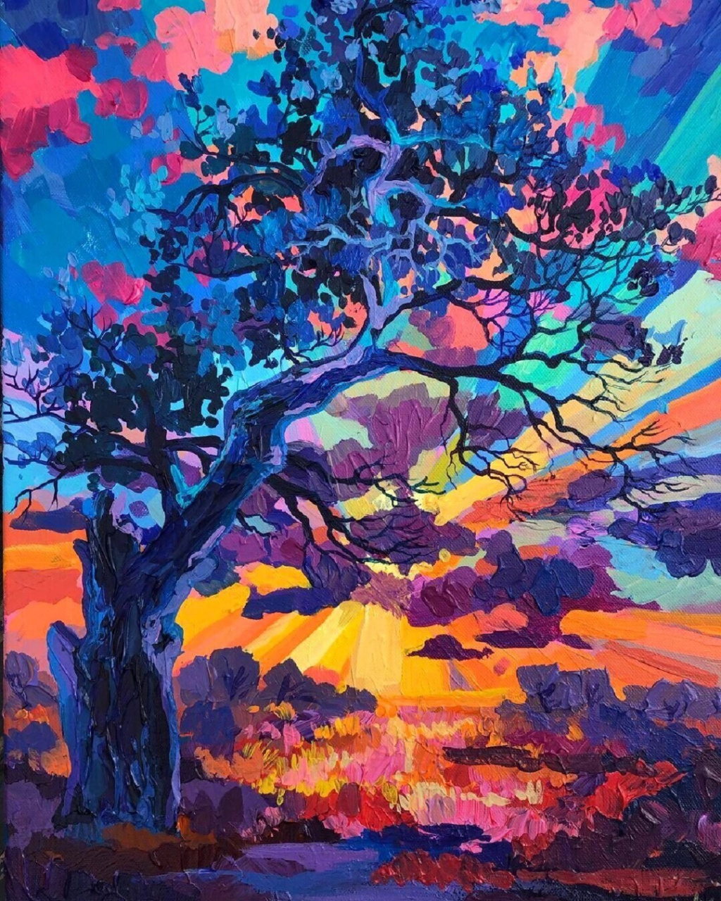 每天认识一幅世界名画—色彩油画  比利时艺术家anastasia trusova