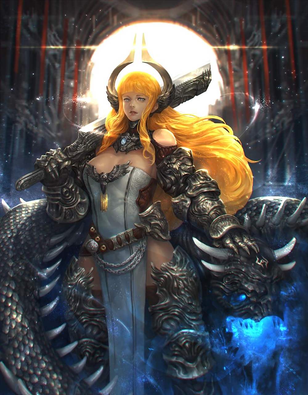 gif创作人# 动漫游戏美女,超酷的角色原图cg插花欣赏