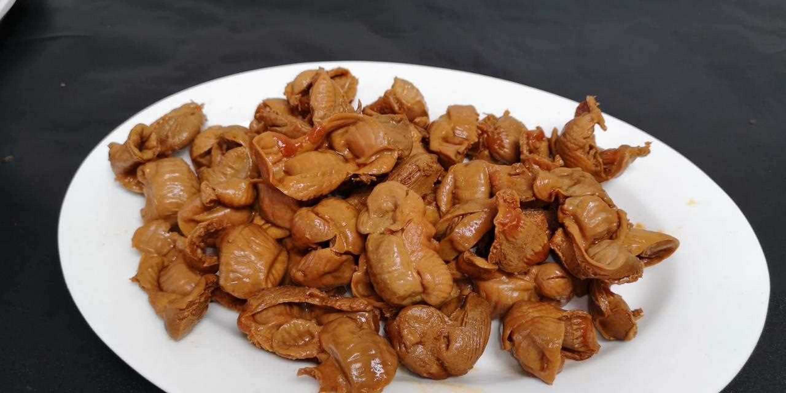 卤鸡胗外面熟食店要卖39元一斤,今天梅子教你在家做,软烂入味没腥味