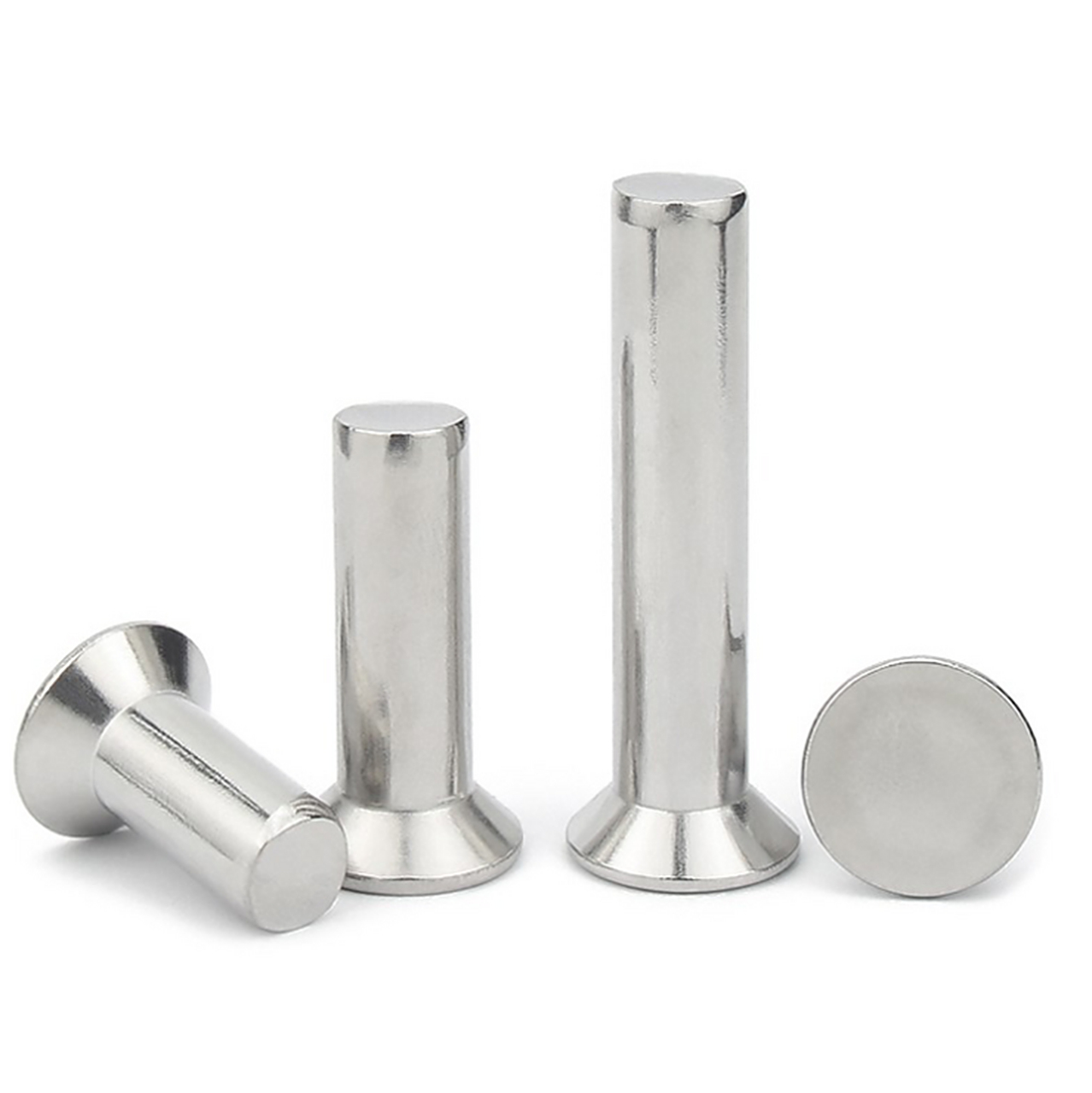 今日紧固件设计图分享:gb869沉头实心铆钉来了,304不锈钢的,φ3*10.