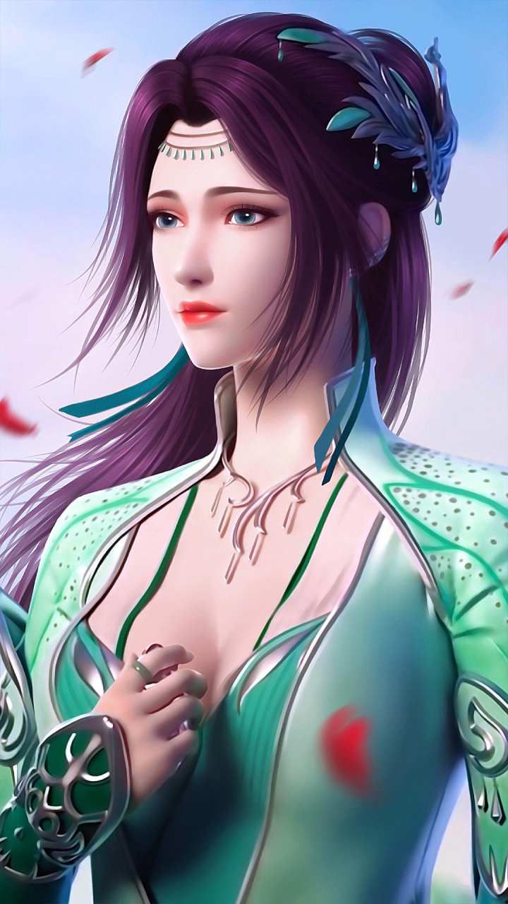 动漫壁纸|国漫女神"云韵"高清4k手机壁纸:云韵天生性子淡然,有着俯视