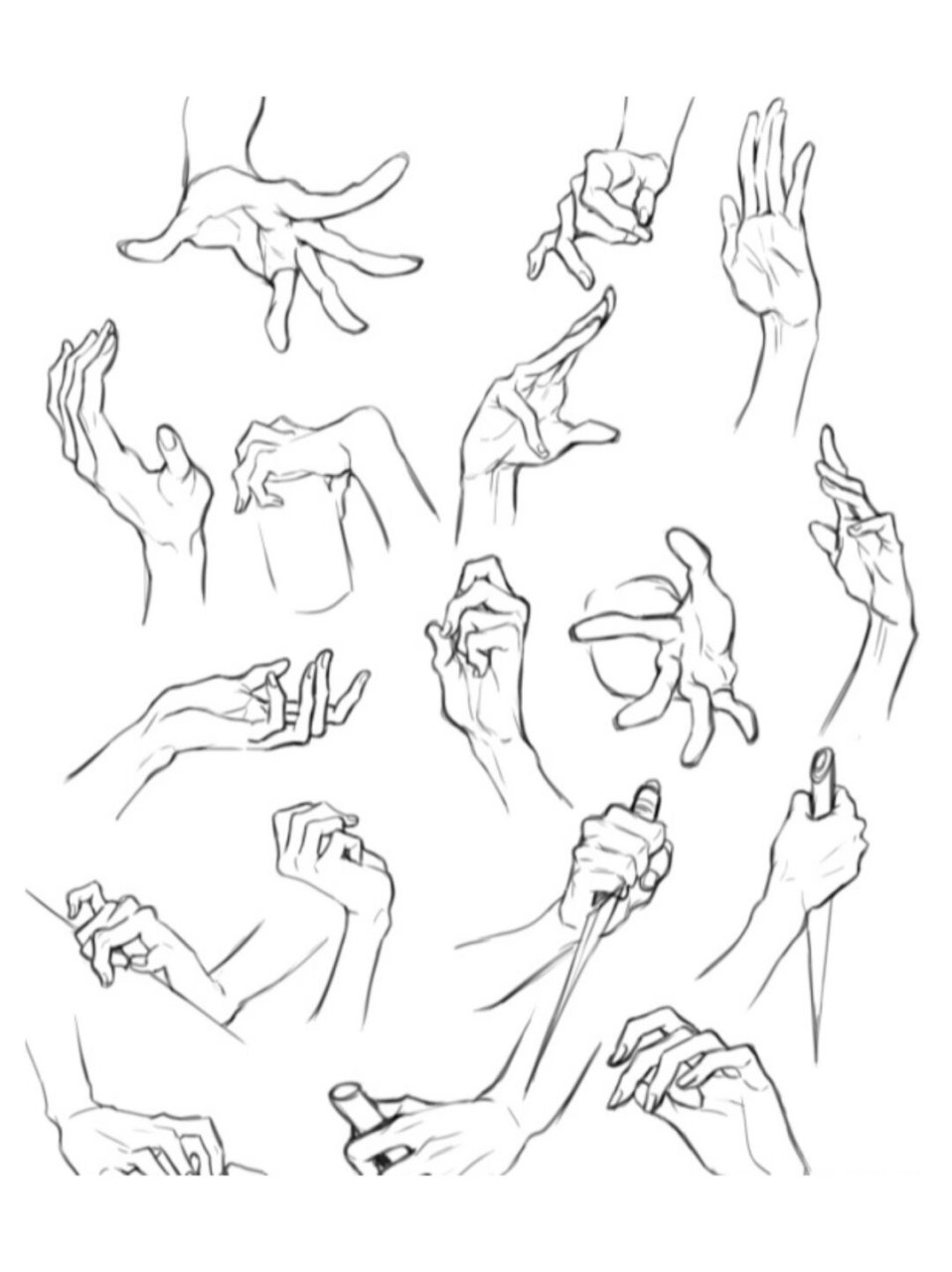 多种手部姿势参考素材