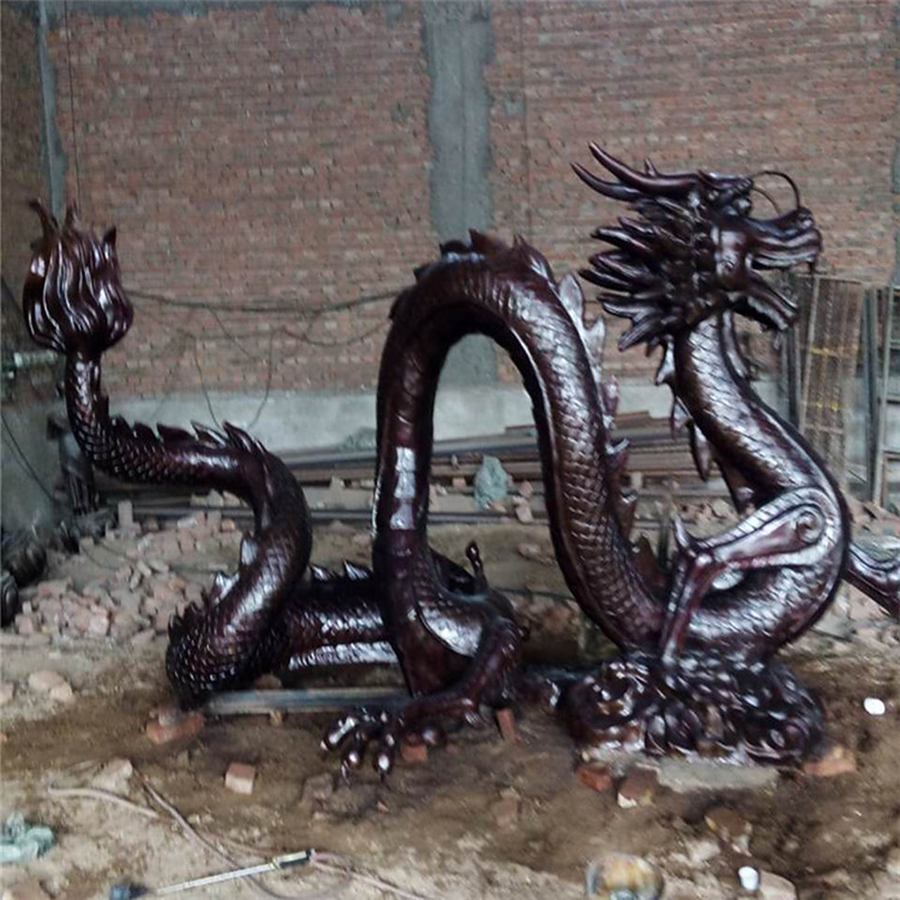 8米青铜龙摆件 纯铜龙雕塑工艺品 公司门口铜龙雕塑 大型铜龙铸造厂家