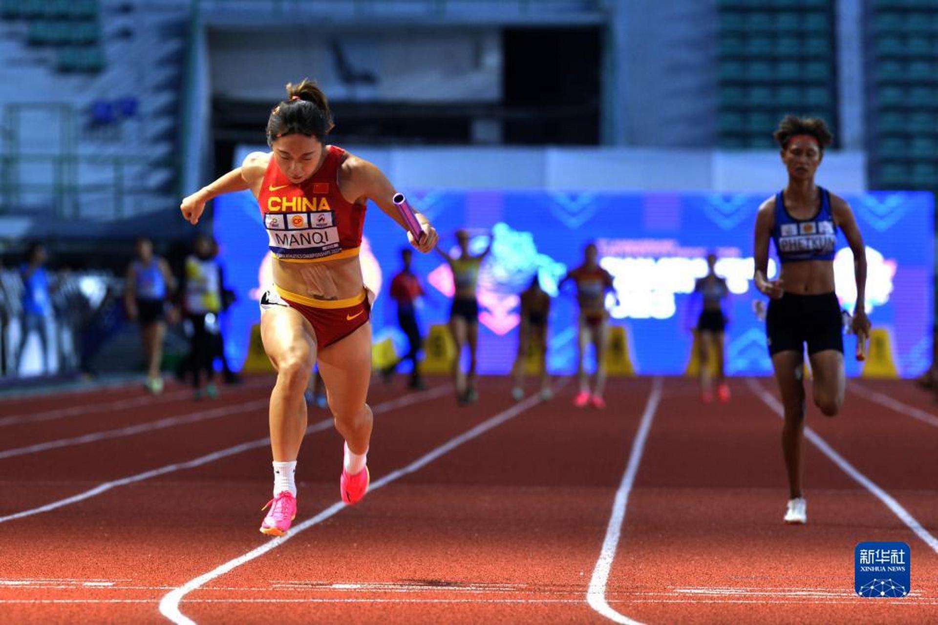 亚锦赛中国队女子4x100米接力夺冠 2023年亚洲田径锦标赛首日决赛结果
