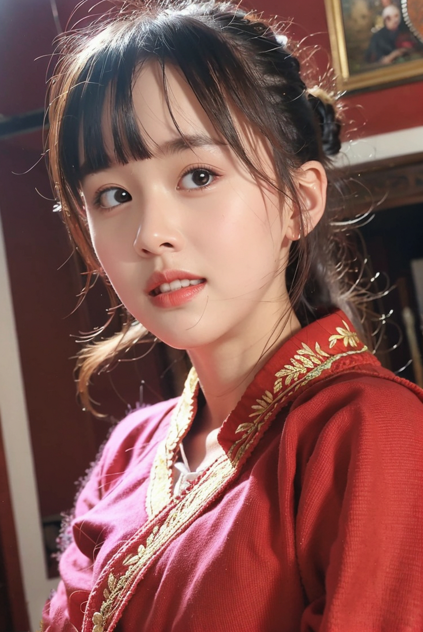 国潮汉服写真,小可爱美丽女孩国风艺术照写真图集#国风美少女# #美女