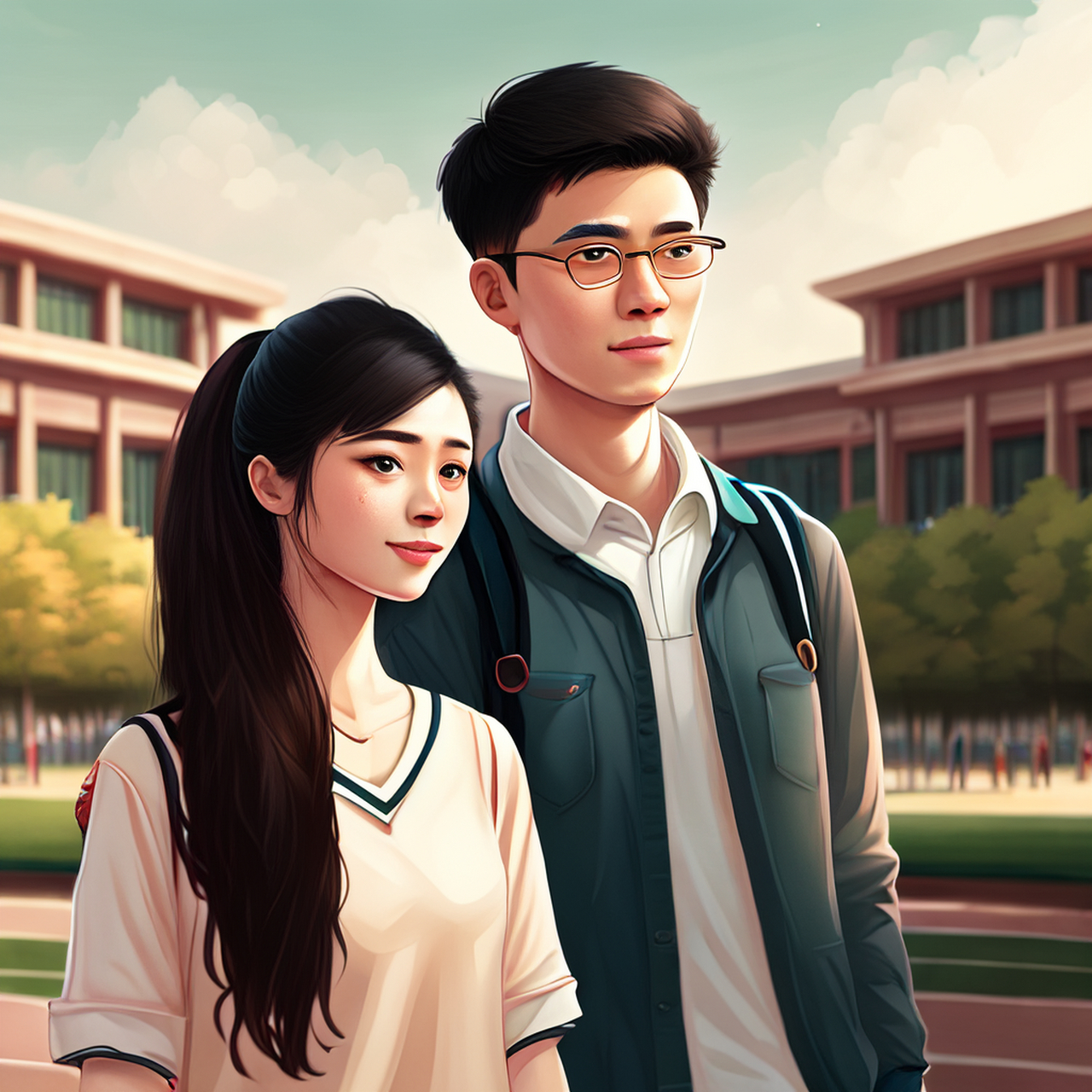 小明和小红相识于大学校园,走到了一起.