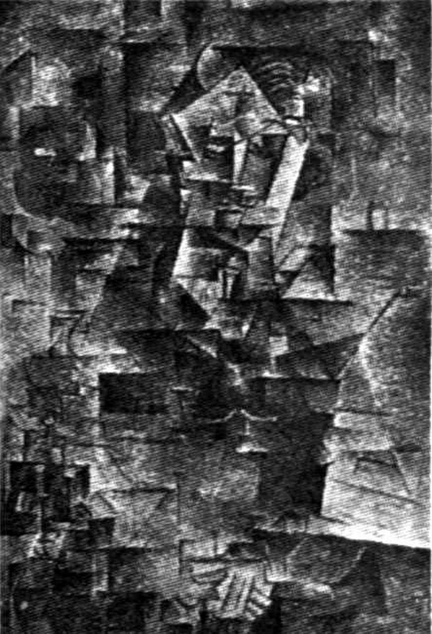 《卡思维勒像》,毕加索作,1910年,油画 这幅《卡思维勒像》,清楚显示