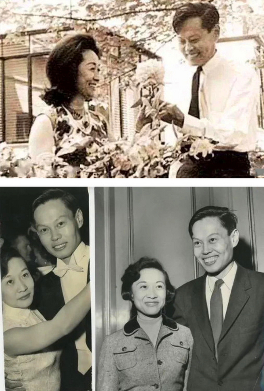 这是一张杨振宁和杜致礼年轻时候的照片,1944年,杨振宁考取清华大学第