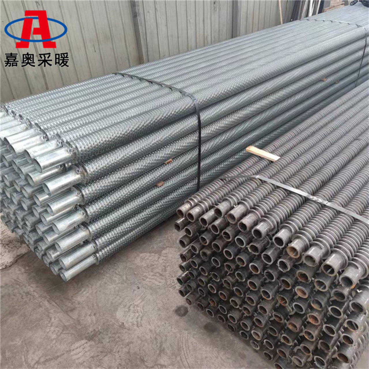 加工翅片管换热器 大棚无缝翅片管,钢铝挤压翅片管散热器,烘干用无缝