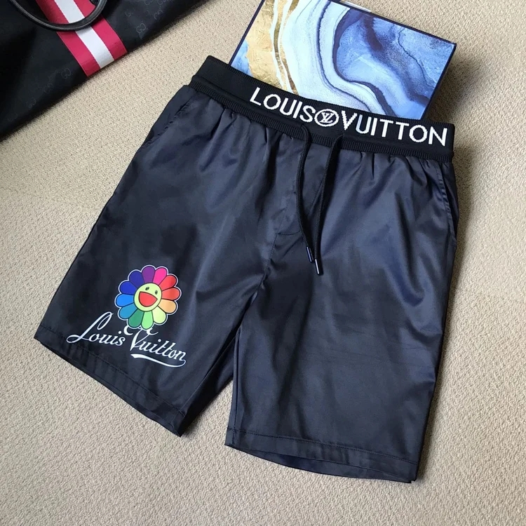 今日分享:lv短裤活性印花工艺图案,客供专柜定制面料