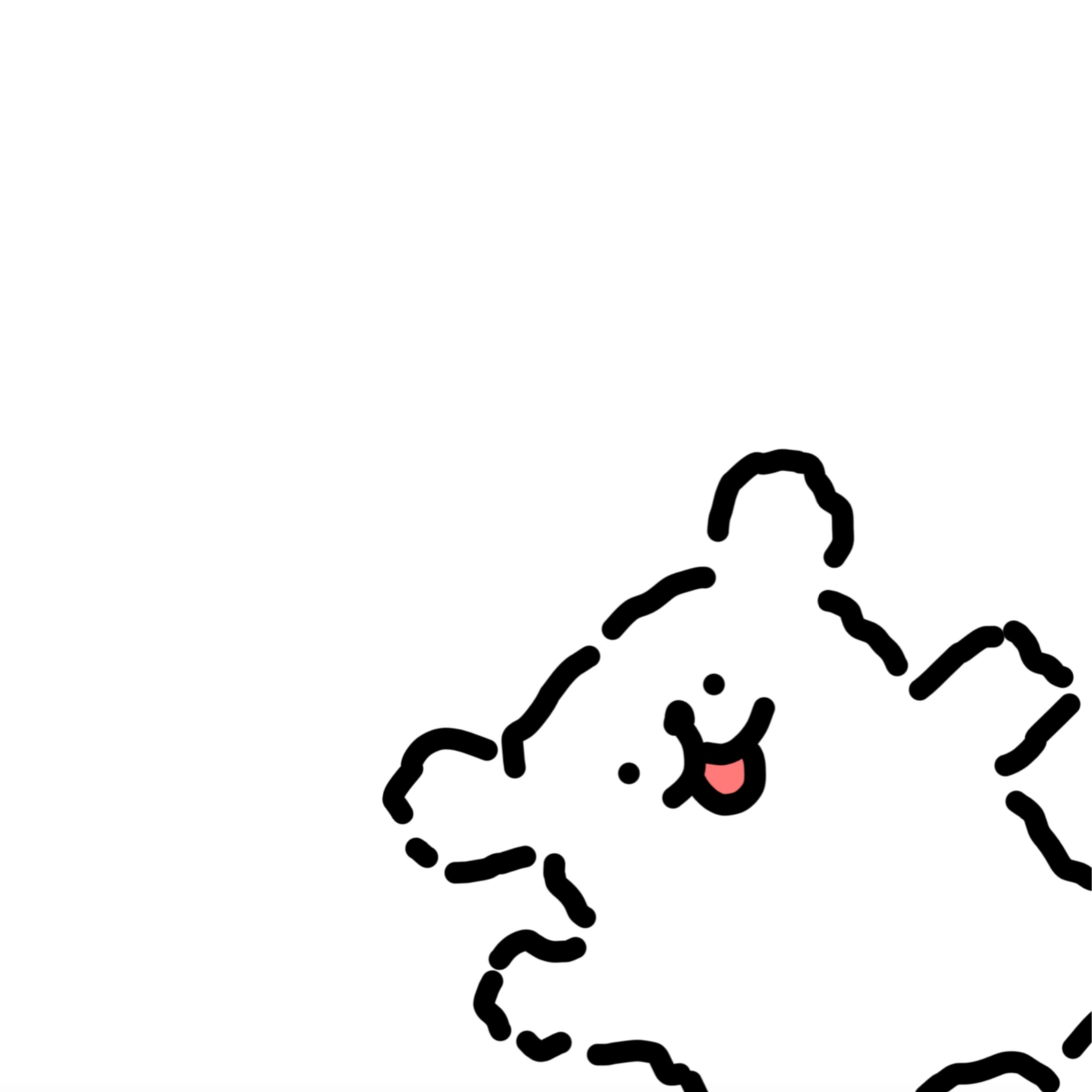 线条小狗爱心九宫格  好可爱呀想用来当头像哈哈哈