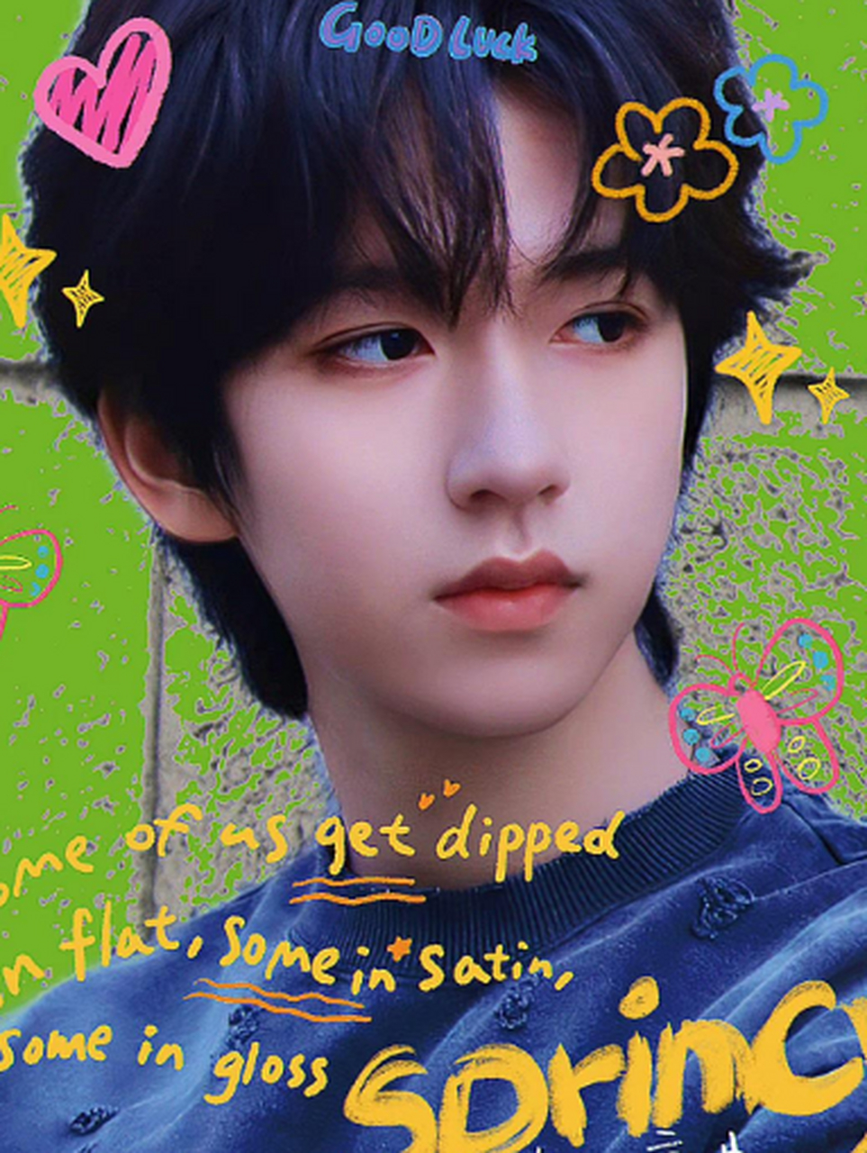 贺峻霖这几张照片真的绝了,涂鸦更是绝配!