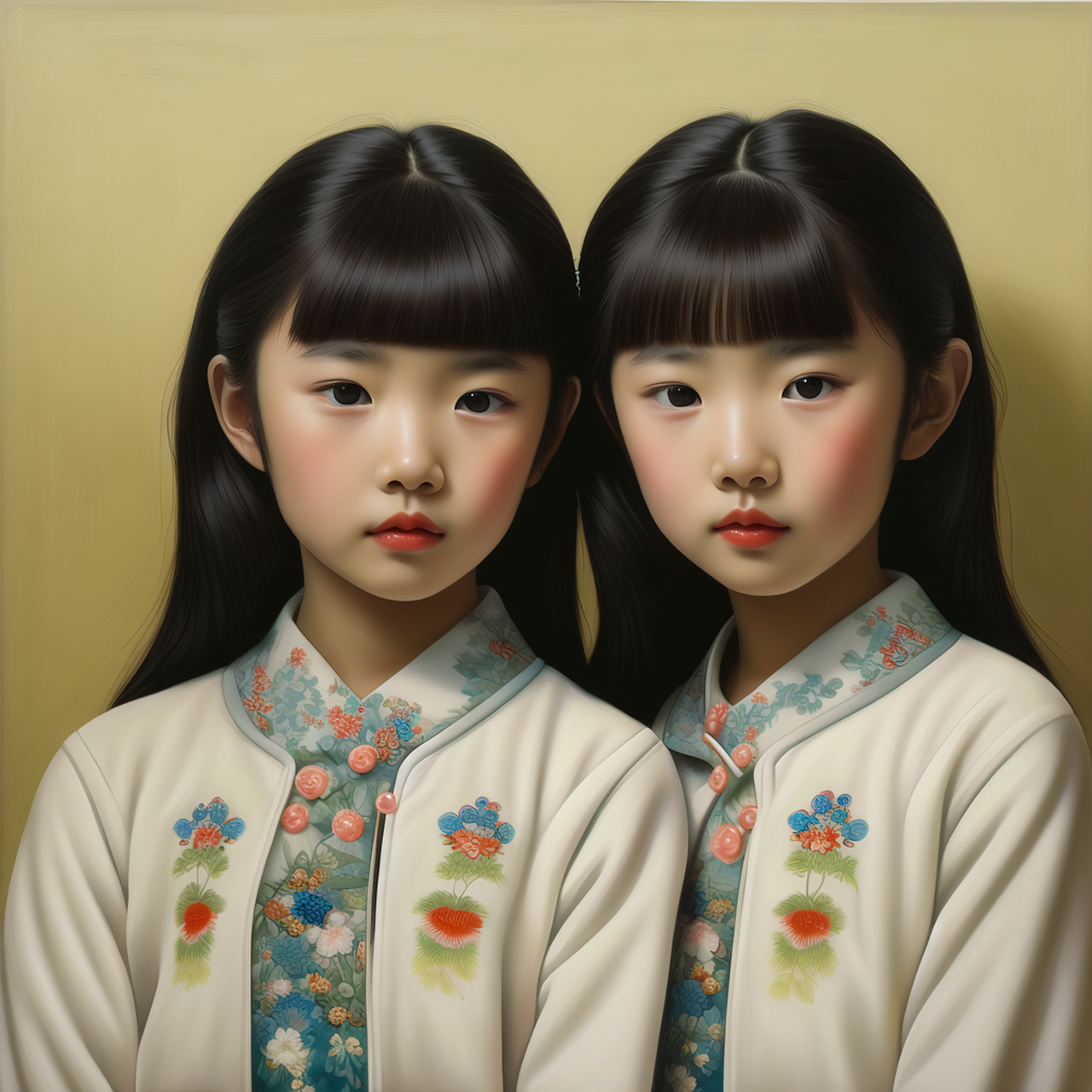 ai绘画# #ai二次元# 双胞胎小女孩,可爱呀