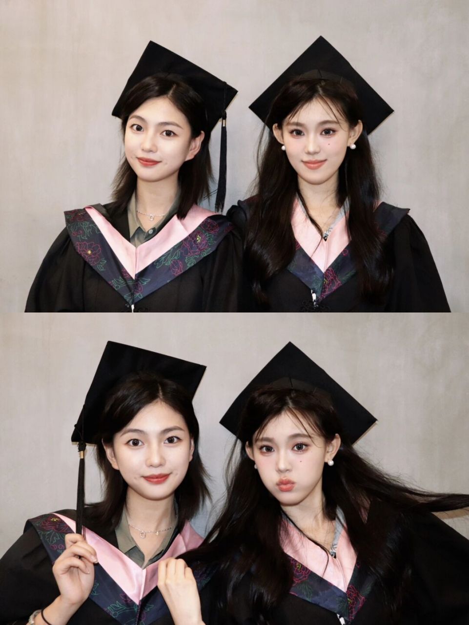 学士服毕业照怎么拍  发型:我并没有特别复杂的发型,只是把头发正常