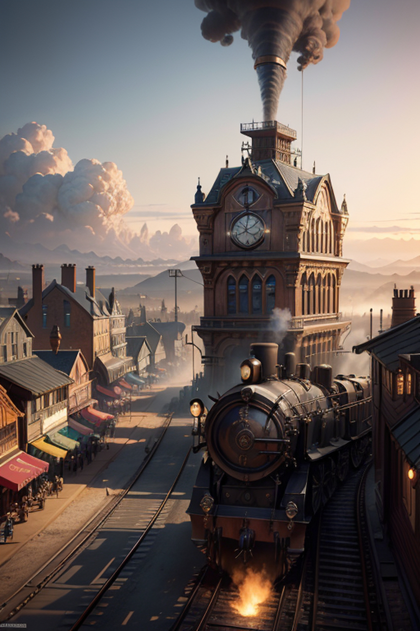 蒸汽城是一个充满机械与蒸汽的奇幻世界,具有独特的市容风貌.