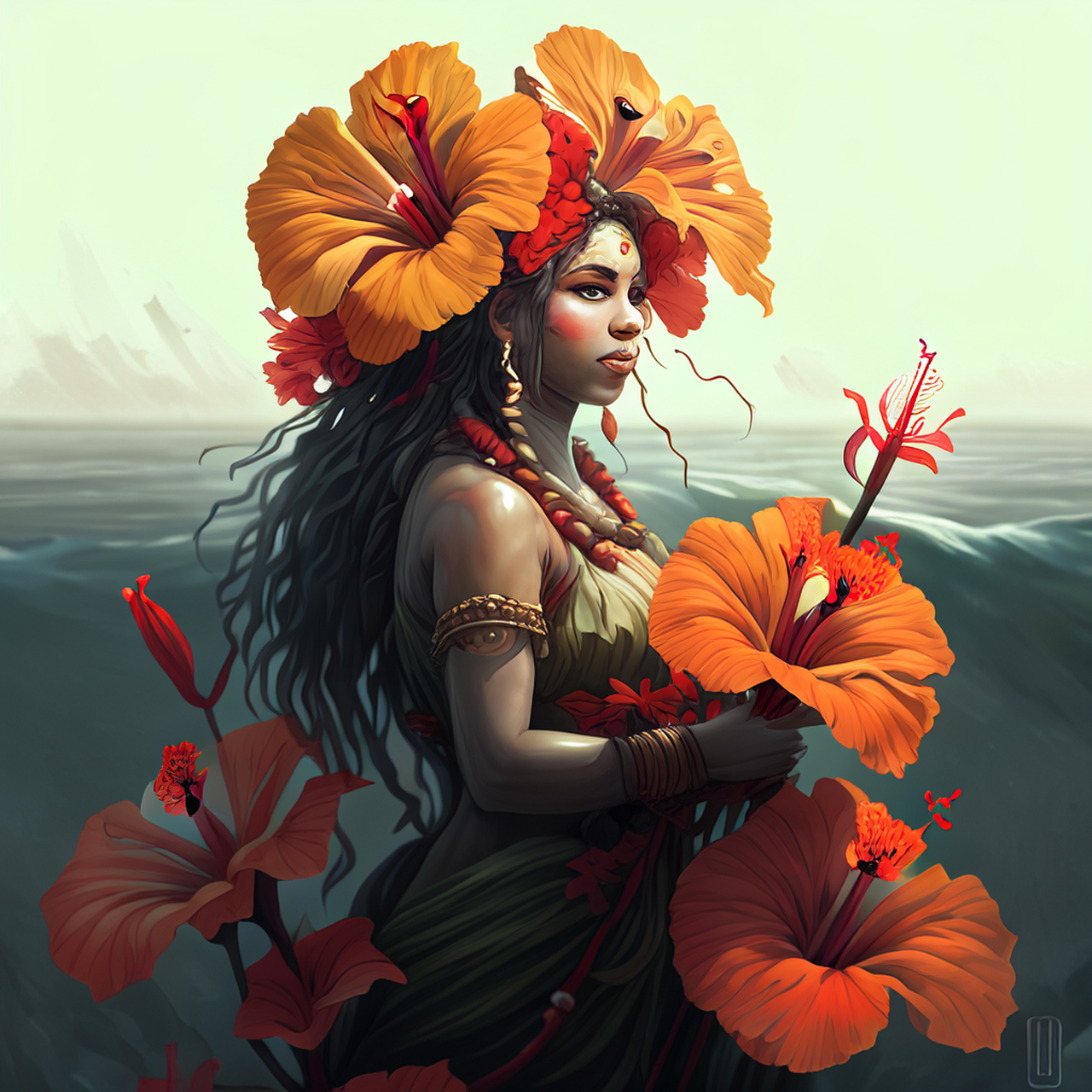 急呼南海神,采采扶桑花.缥缈,虚幻,明丽#百度ai绘图黑科技