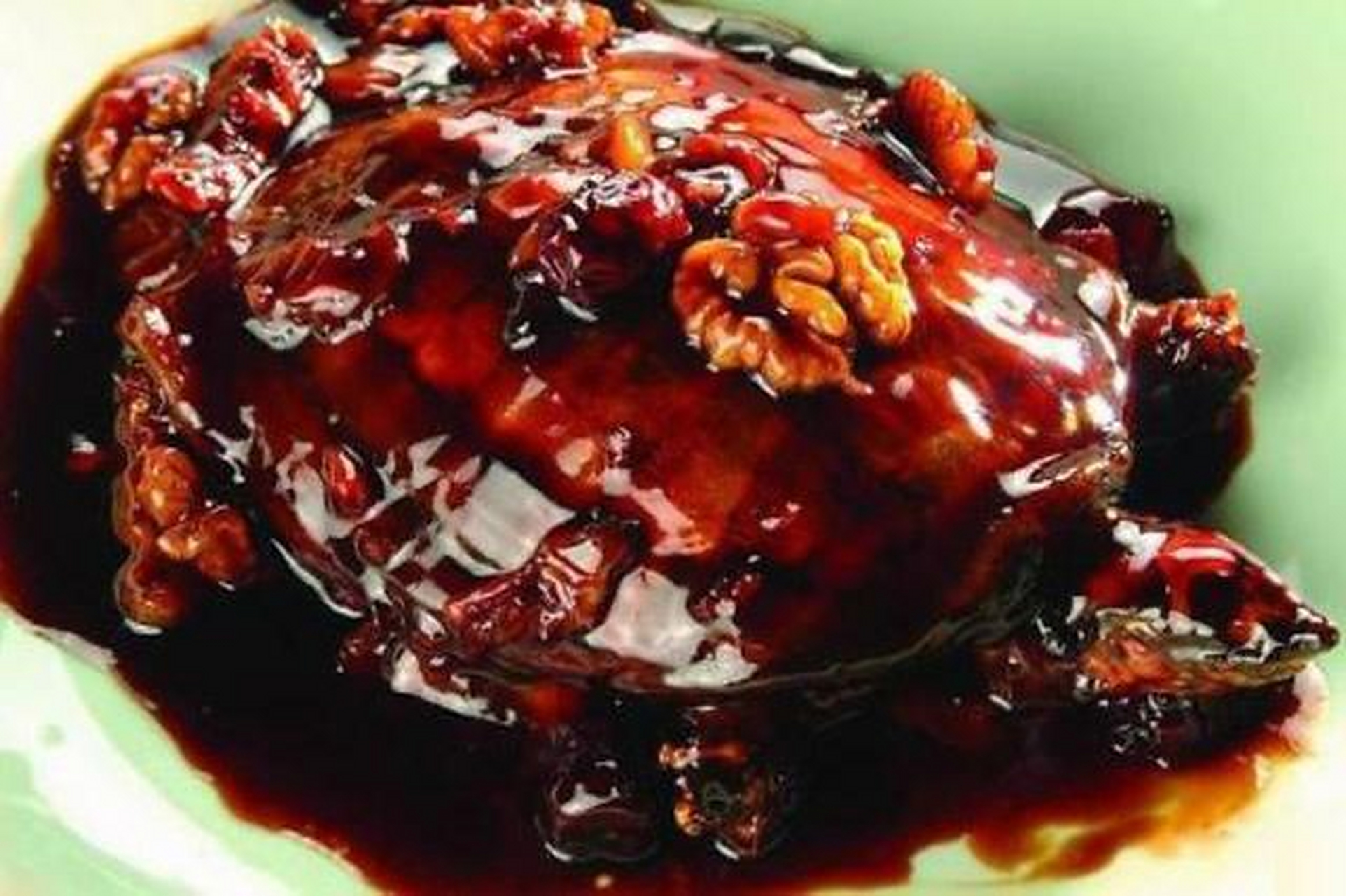 冰糖甲鱼,甲鱼它裙边宽厚,肉质精实,鲜而不腥,自然生香,咀嚼时有胶