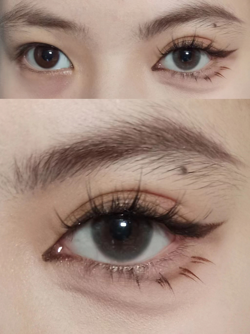 氛围感动漫眼妆 内双肿眼泡三倍大眼秘籍 想要日常出门有亮点但又不想