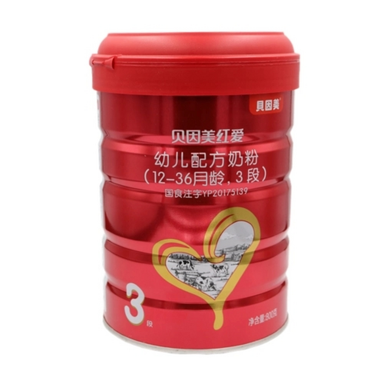 奶粉批发# 贝因美红爱配方奶粉:红罐补铁 出色成长 1,特有铁护倍健tm