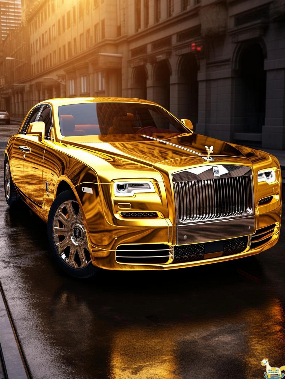 粤n的黄金色劳斯莱斯!