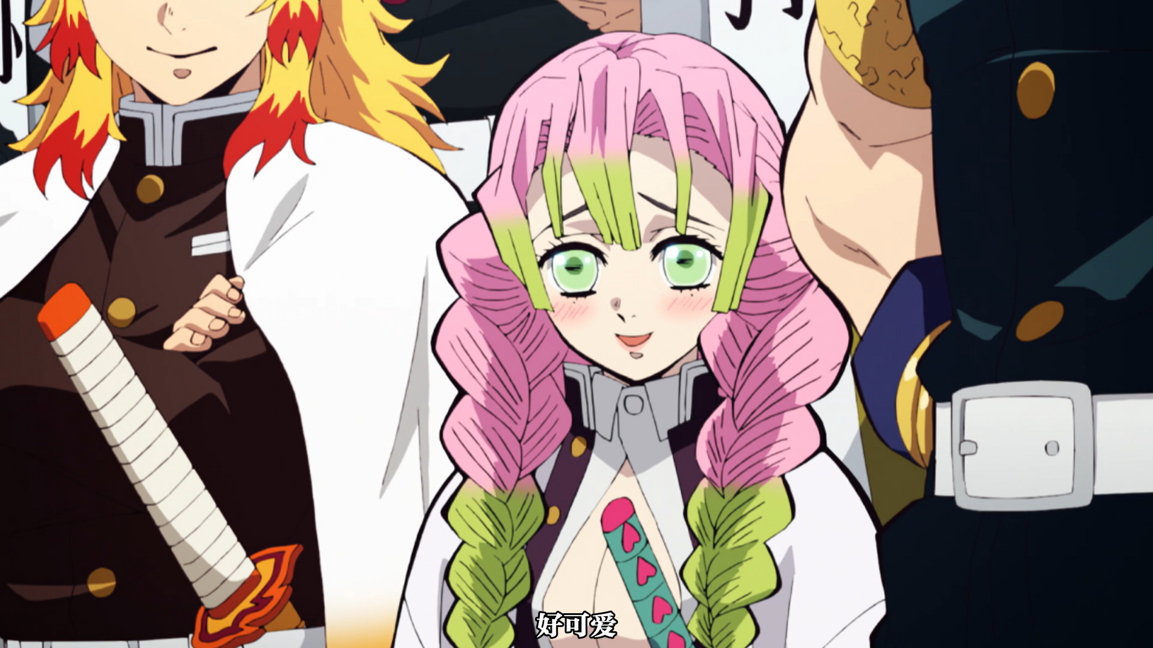 鬼灭之刃备忘录:恋柱甘露寺蜜璃肉体最强穿着暴露女战士,天赋异禀肌肉