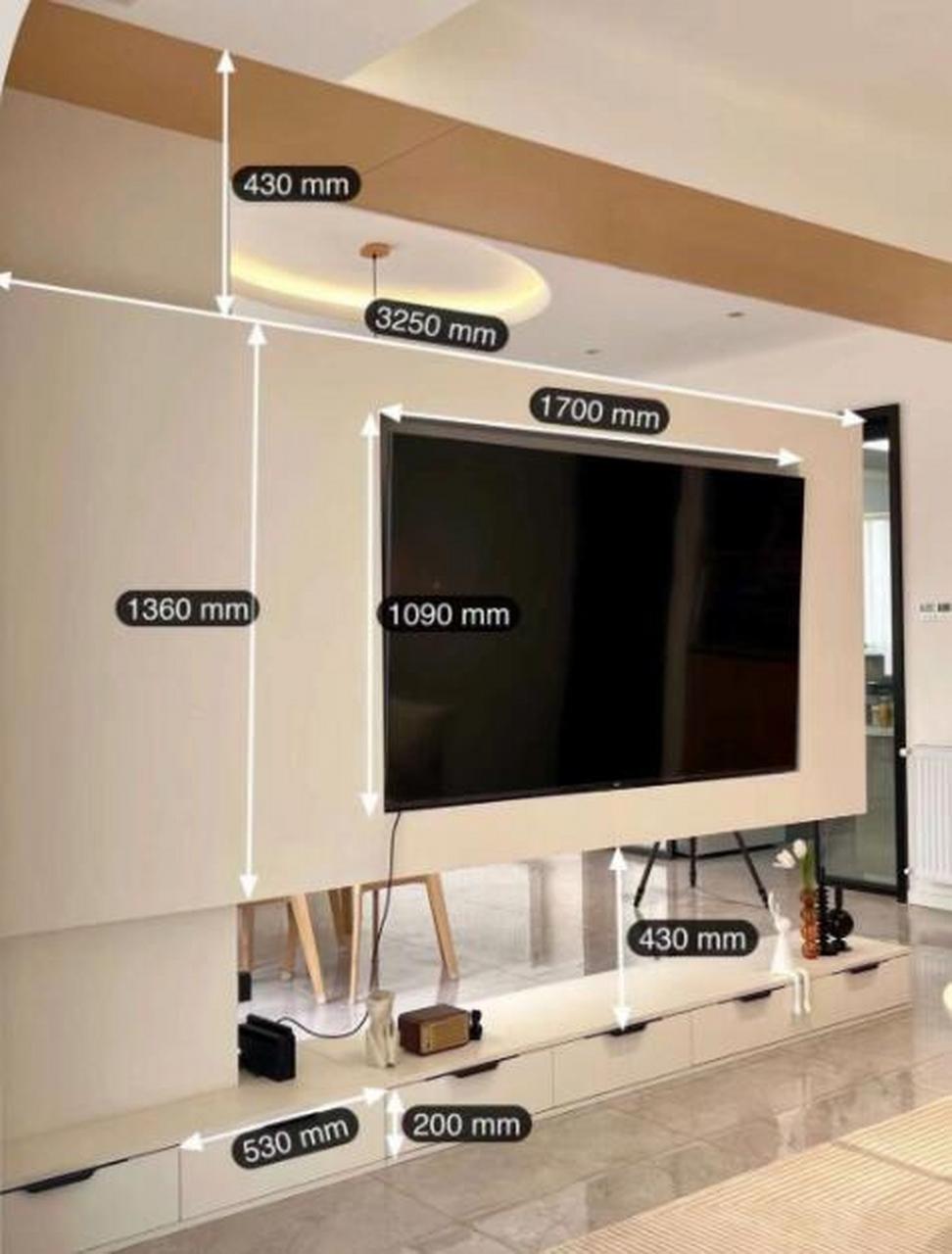 悬浮电视墙的小贴士:保证视野通透,实现客餐厅互动,设计感更强,想要做