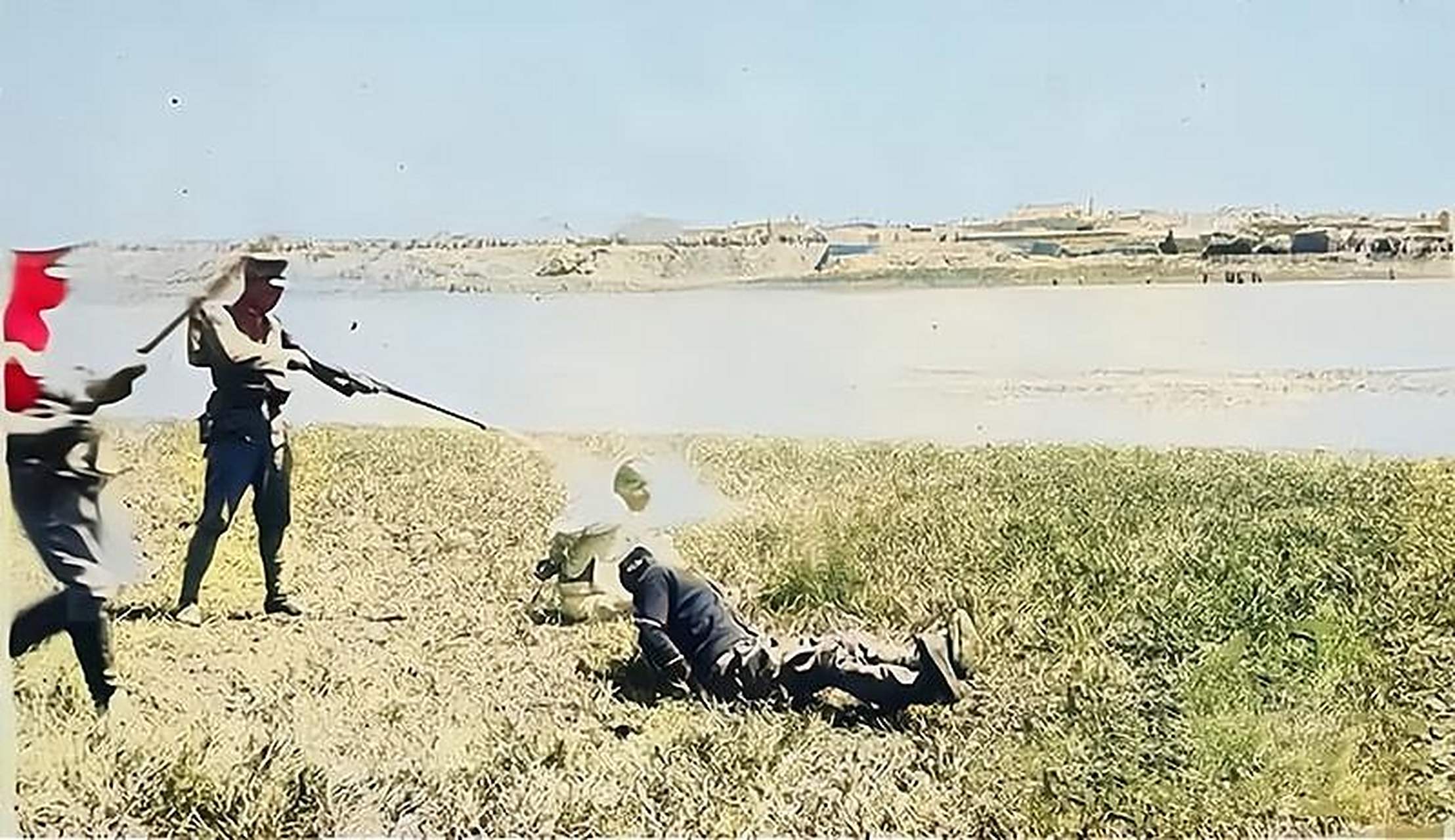 1932年,东北抗联义勇军被日军枪决的照片.