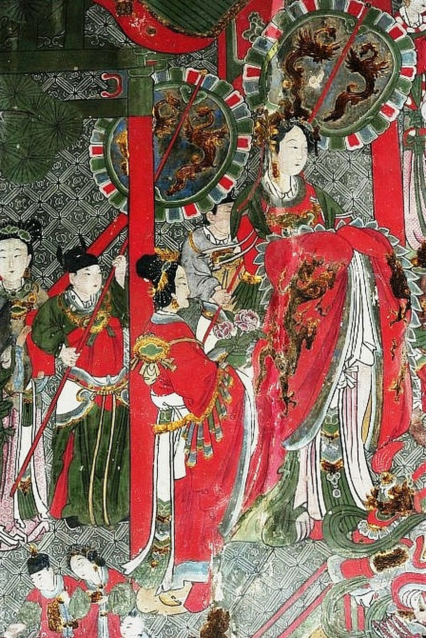 文物# 这是一组汾阳圣母庙的壁画《迎驾图》.