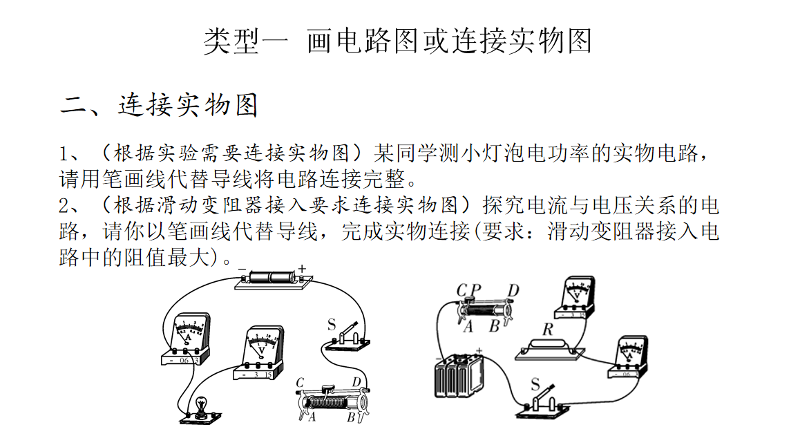 灯泡实物电路图图片