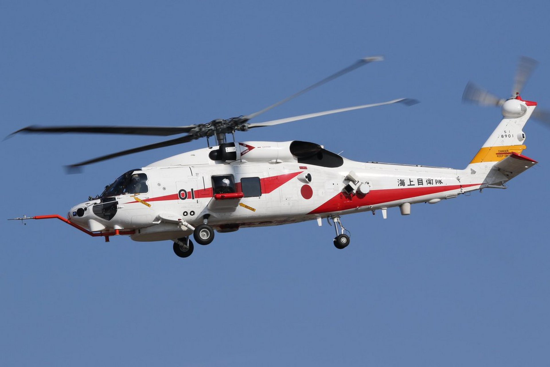 日本海上自卫队最新的sh-60k反潜直升机,同样是三菱重工小牧南工厂的