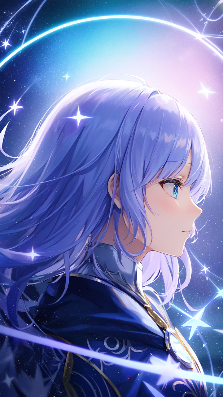 ai绘画# #ai二次元绘画# 魔法少女系列-侧脸绘制#乐享周末分享吧